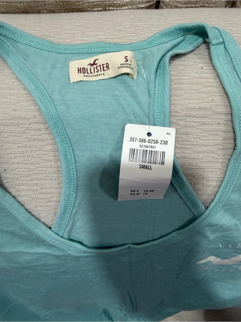 Hollister Women's Mint Tie-Front Racerback Tank Top - Picture 3 of 3